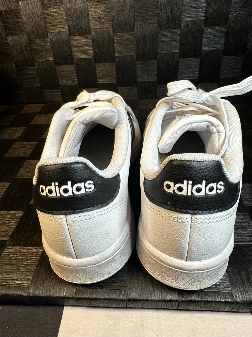 adidas Men’s White Sneakers with Black Stripes